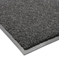 3'x5' Rectangle Solid Olefin Floor Mat Black - Crown