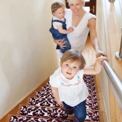 Sussexhome Floral Collection Anti-Slip Carpet Stair Treads, 9" X 28" 8 Sussexhome Floral Collection Anti-Slip Carpet Stair Treads, 9" X 28" - Image 8