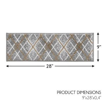 Sussexhome Modern Collection Stair Treads Non-Slip Carpet Stair Treads For Wooden Steps, 9" X 28" , Pack Of 4/7/10/13/15 5 Sussexhome Modern Collection Stair Treads Non-Slip Carpet Stair Treads For Wooden Steps, 9" X 28" , Pack Of 4/7/10/13/15 - Image 5