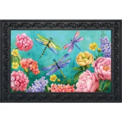Dragonfly Garden Spring Doormat Indoor Outdoor 30" X 18" Briarwood Lane