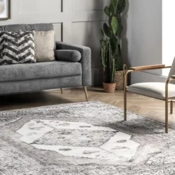 NuLOOM Gladys Machine Washable Vintage Medallion Area Rug -Northlight Shop Sales GUEST 2b4a7af2 a228 4370 bf9b 112a24c4964b