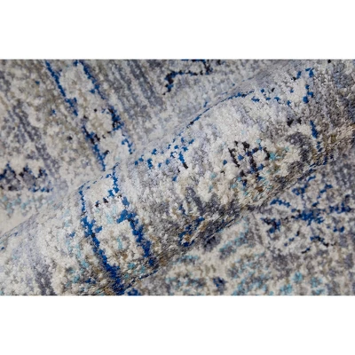 Bellini Transitional Medallion, Taupe/Gray/Blue, 2' X 3' Accent Rug 6 Bellini Transitional Medallion, Taupe/Gray/Blue, 2' X 3' Accent Rug - Image 6