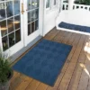 Blue Solid Doormat - (3'x4') - HomeTrax