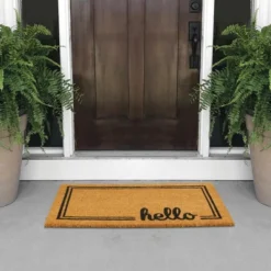 MDesign Welcome Entryway Doormat With Natural Fibers
