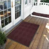 2'x3' Solid Diamond Doormat Burgundy/Black - HomeTrax