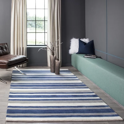 Metro Reya Stripe Tufted Accent Rug - Momeni 2 Metro Reya Stripe Tufted Accent Rug - Momeni - Image 2