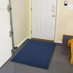 2'x3' Solid Dotted Doormat Blue/Black - HomeTrax