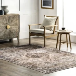 NuLOOM Devin Machine Washable Vintage Medallion Area Rug