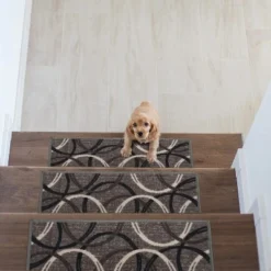 World Rug Gallery Moden Wavy Circles Non-Slip Stair Treads -Northlight Shop Sales GUEST 762549e2 4383 4e19 b5c7 aec1e06e79bc