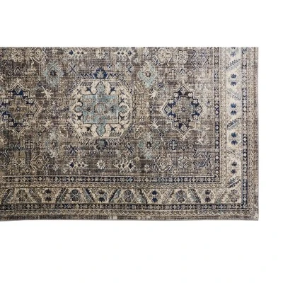 Bellini Transitional Medallion, Taupe/Gray/Blue, 2' X 3' Accent Rug 7 Bellini Transitional Medallion, Taupe/Gray/Blue, 2' X 3' Accent Rug - Image 7