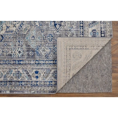 Bellini Transitional Medallion, Taupe/Gray/Blue, 2' X 3' Accent Rug 4 Bellini Transitional Medallion, Taupe/Gray/Blue, 2' X 3' Accent Rug - Image 4