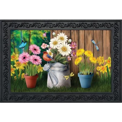 Spring Jubilee Floral Doormat Watering Can Indoor Outdoor 30" X 18" Briarwood Lane 1 Spring Jubilee Floral Doormat Watering Can Indoor Outdoor 30" X 18" Briarwood Lane