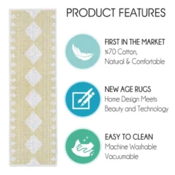 SussexHome Diamond Design Cotton Anti-Slip Stair Treads, 9” X 28“ -Northlight Shop Sales GUEST d6fc3c2f 60d6 4d8f 8e31 da68c5710e8c